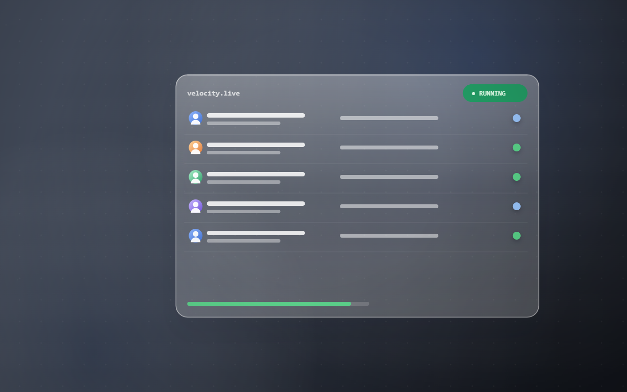 Real-time data table